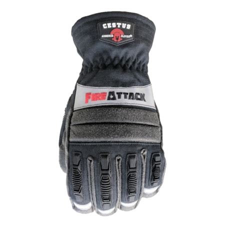 Cestus Fire Attack Firefighting Gloves - Black (XL)
